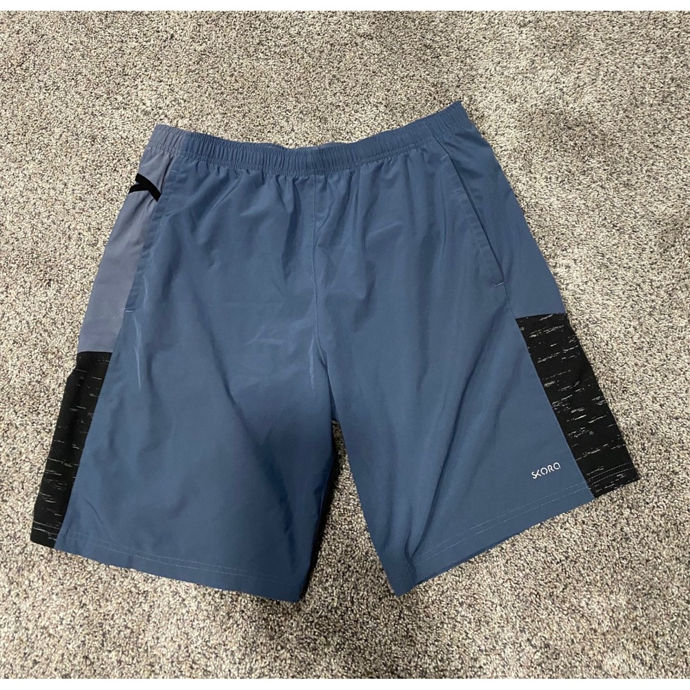 Skora Athletic Shorts Mens Large Blue Excellent Qwick-Dry Running Gym Training